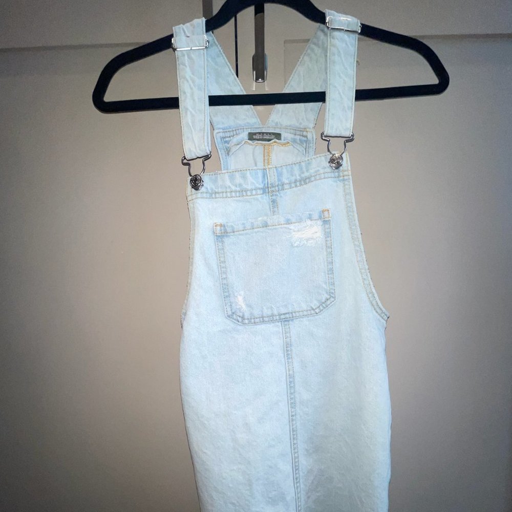 Denim overall dress